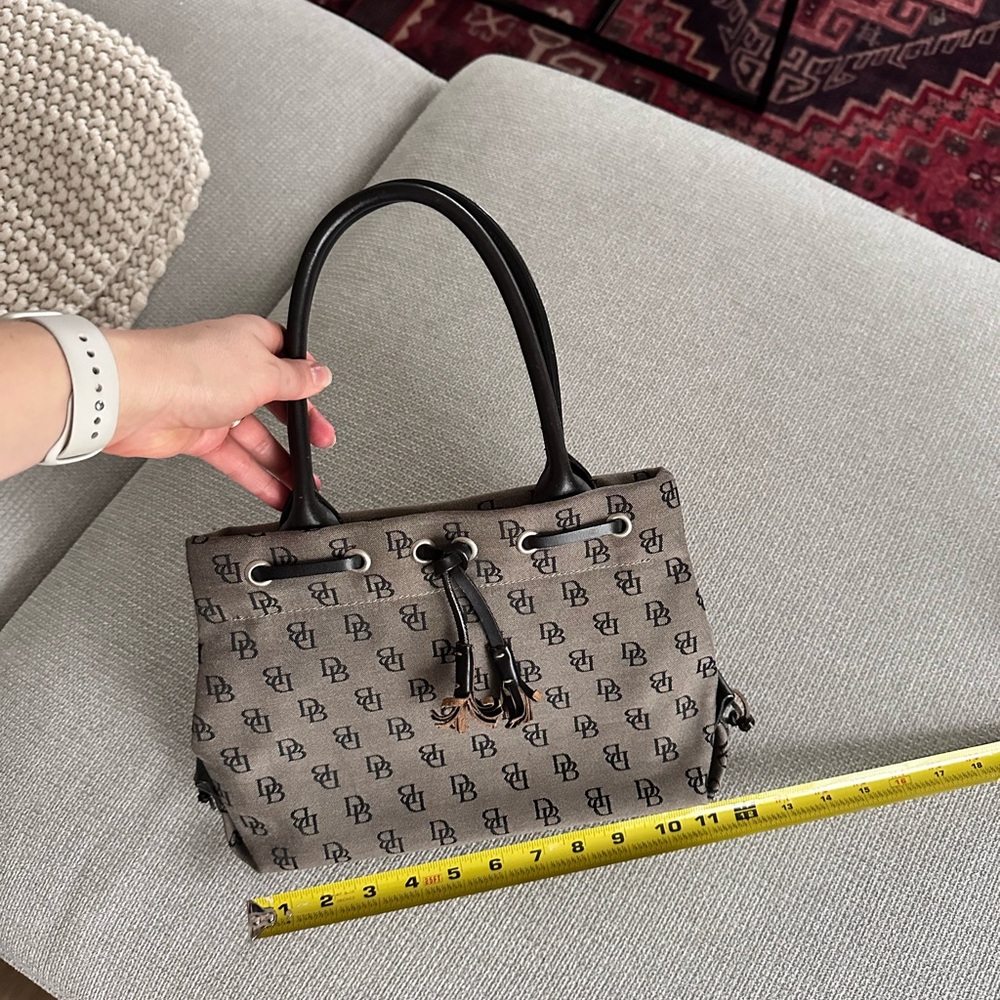 Vintage Dooney and Bourke signature tassel satchel monogram shoulder satchel